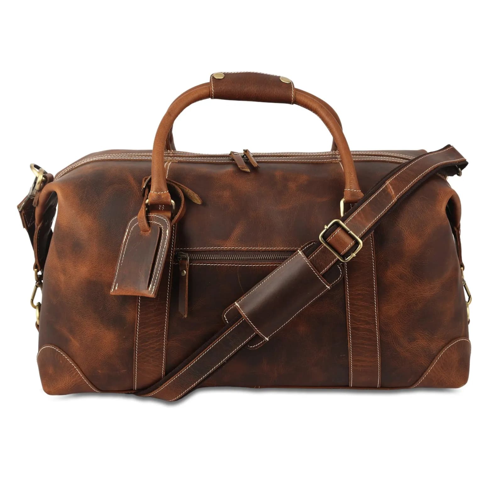Leather Duffle Bag – Art 201 — Tan
