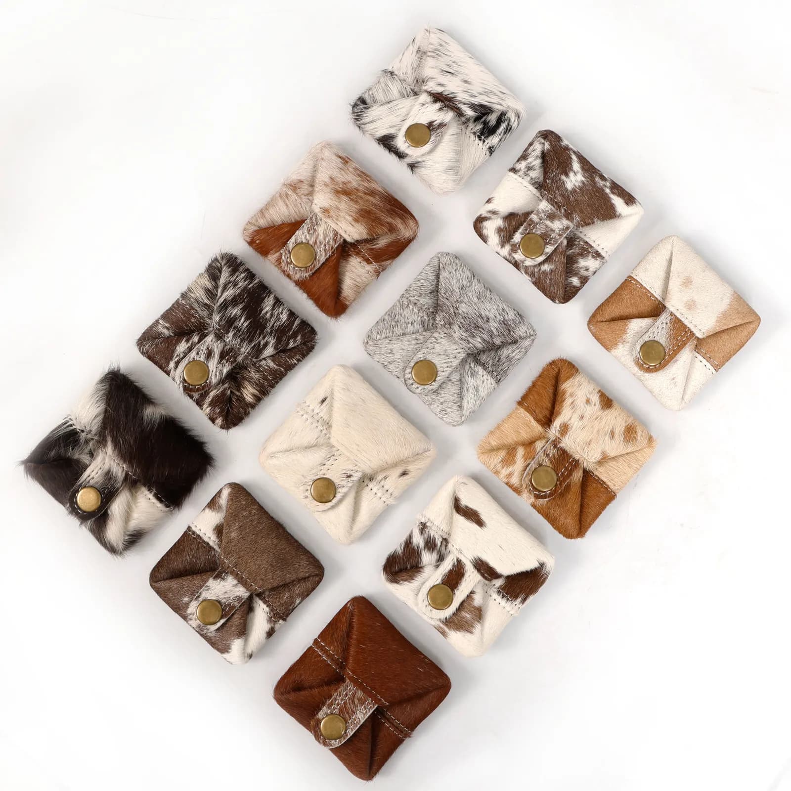 Haron Cowhide Coin Pouch in cowhide full-grain leather — view 3