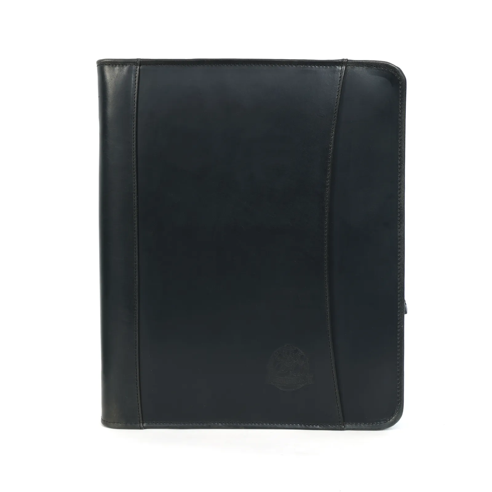 Leather Portfolio Organiser — Black, alternate view