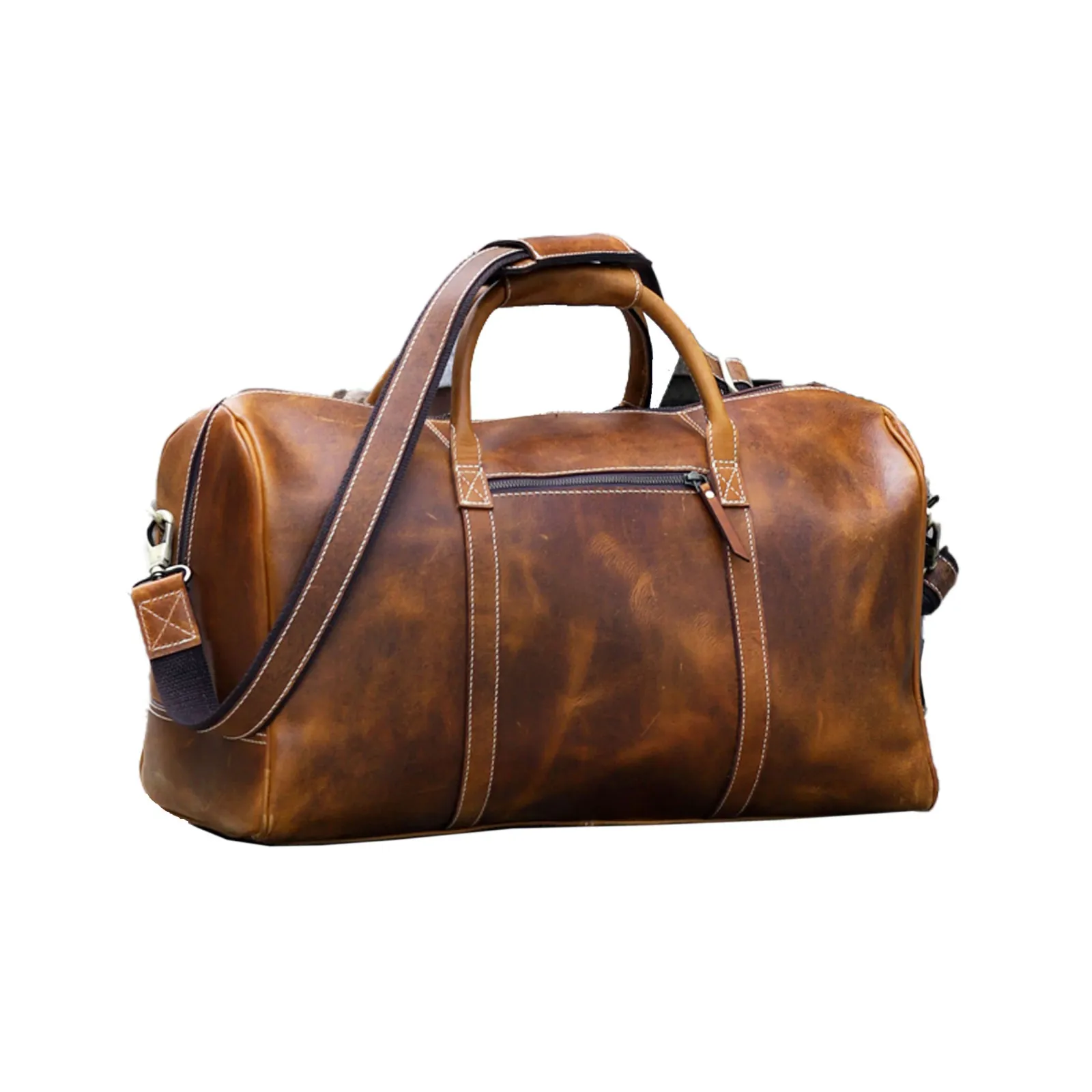 Leather Duffle Bag – Art 202 — Brown